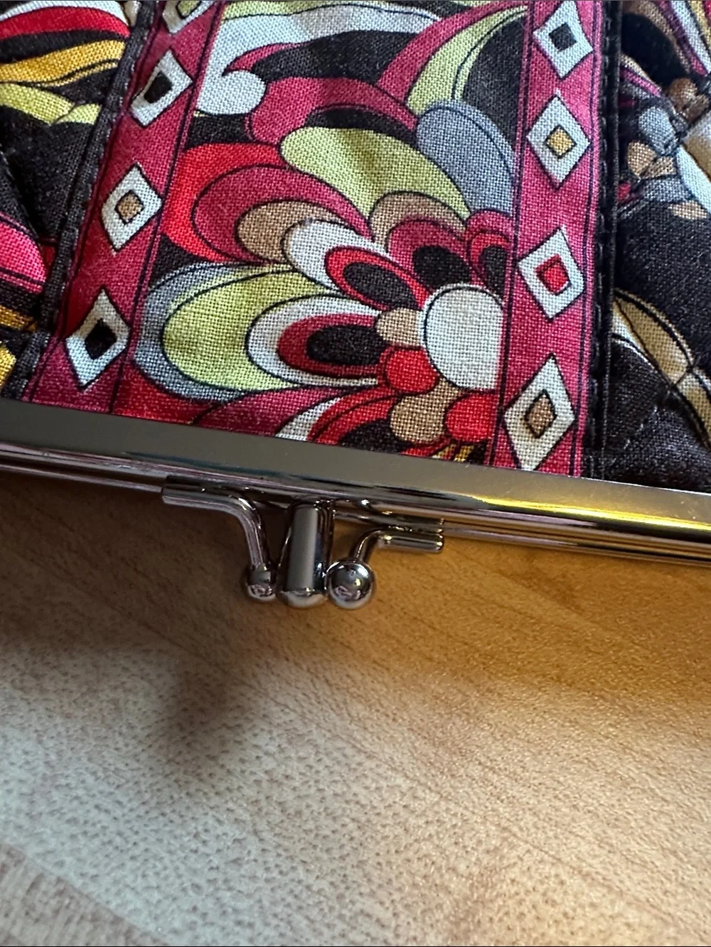 Vera Bradley Retired Puccini Quilted Kisslock Clutch Wallet
